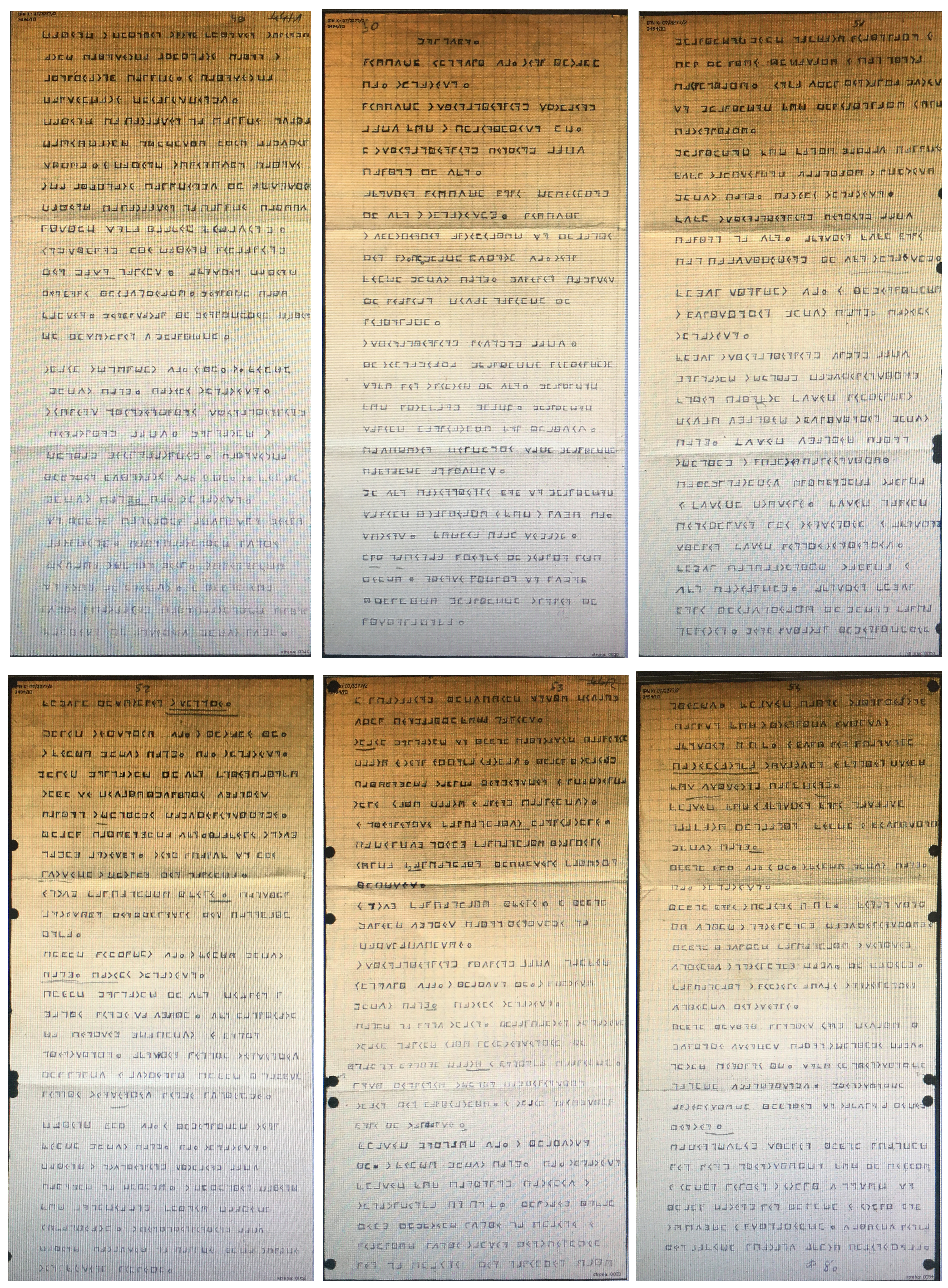 Szyfr pisany przez Józefa Zajdę 